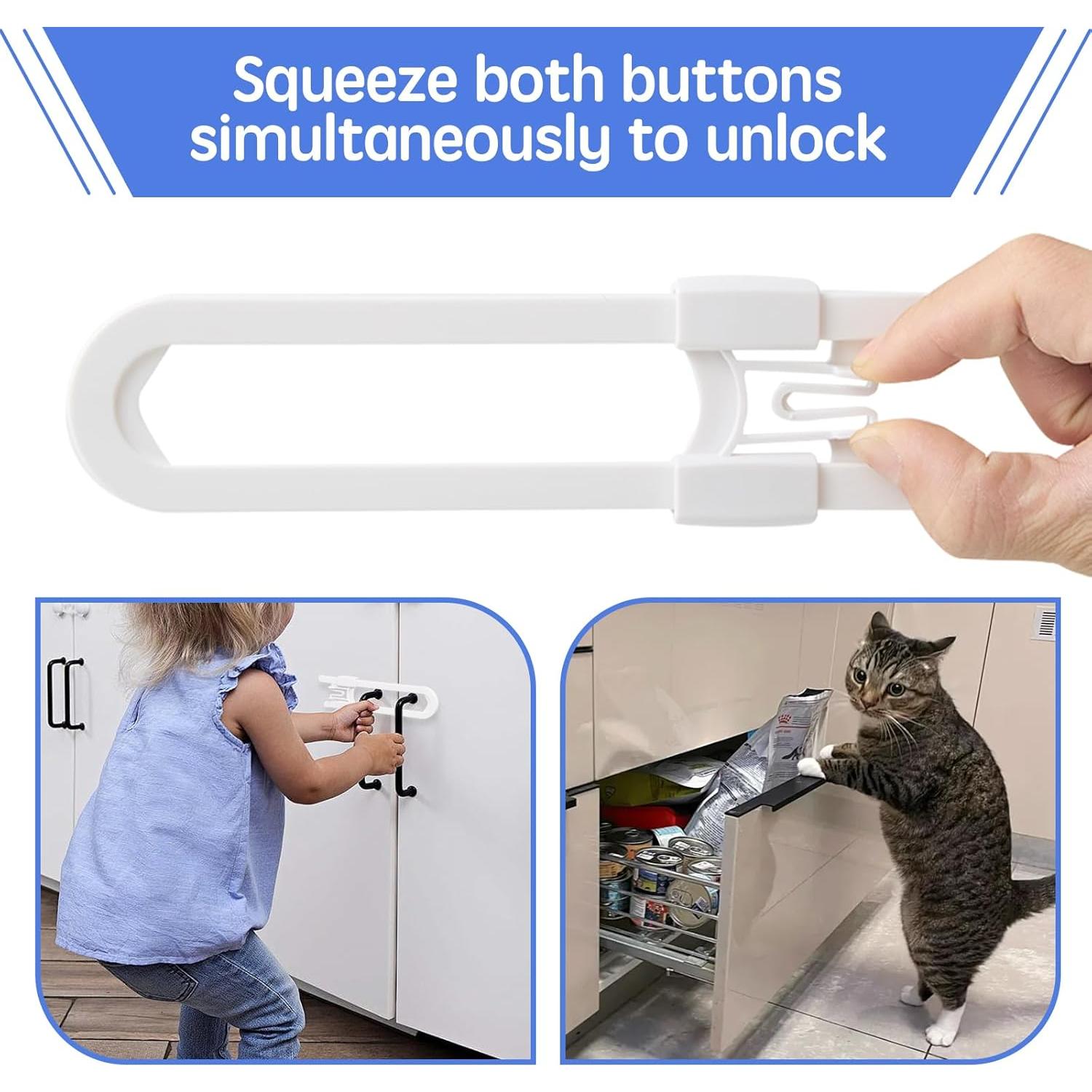 Cerraduras de Seguridad Ajustables Safeasy para Bebés - 8 Unidades