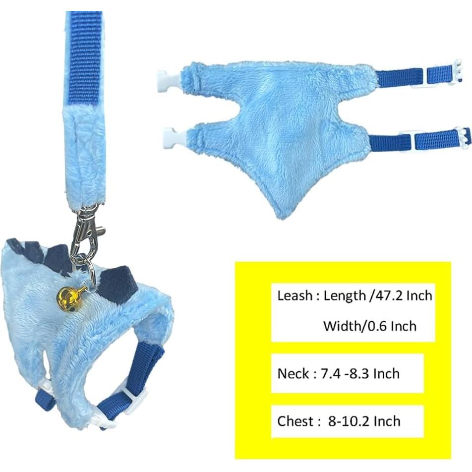 Arnés Chaleco para Mascotas Pequeñas MQQYLBHDS Dinosaurio Azul