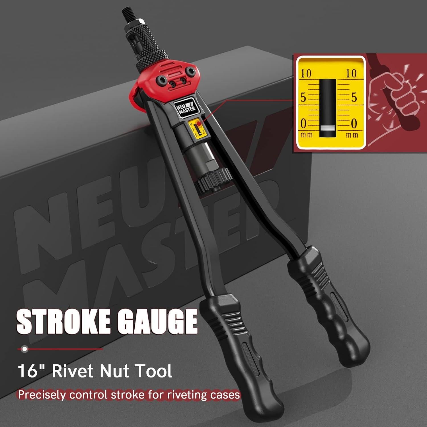 Kit de Herramienta de Tuerca Remachada NEU MASTER 16" 192 Piezas