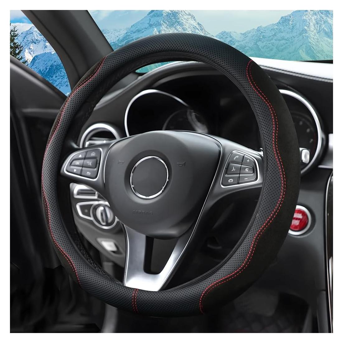 Cubierta de Volante Zipelo 37-38 cm Antideslizante Negro