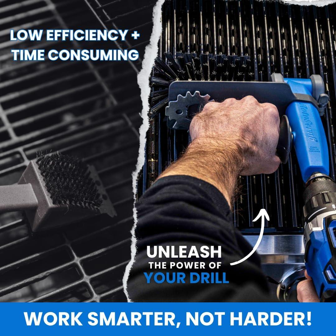 Cepillo para Parrilla RotoScrub 24.13 cm Nylon Accesorio Taladro