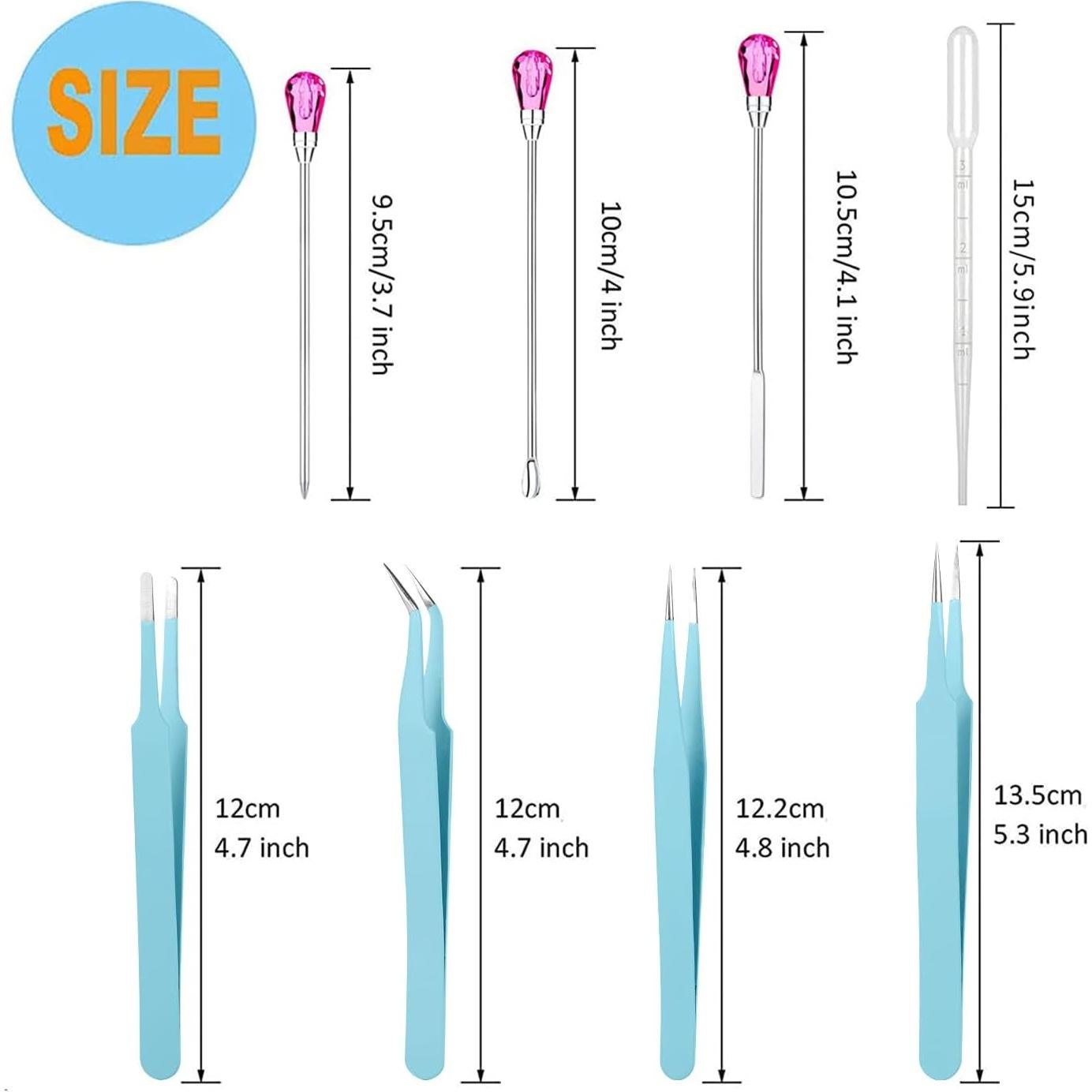 Juego de Herramientas de Resina MSDADA 11 Pcs - Cian