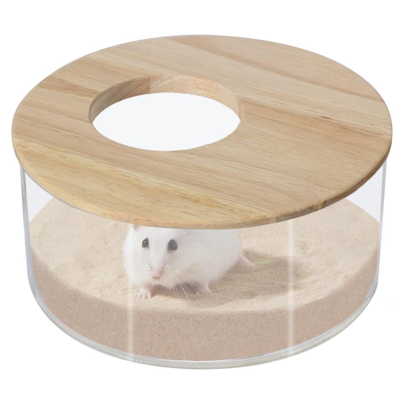 Caja de Baño de Arena para Hámster Grande Changeary Circular