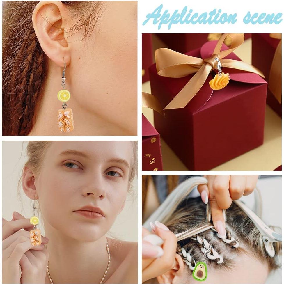 Marcadores de Puntos de Tejer NBEADS - 10 Piezas Pan Resina