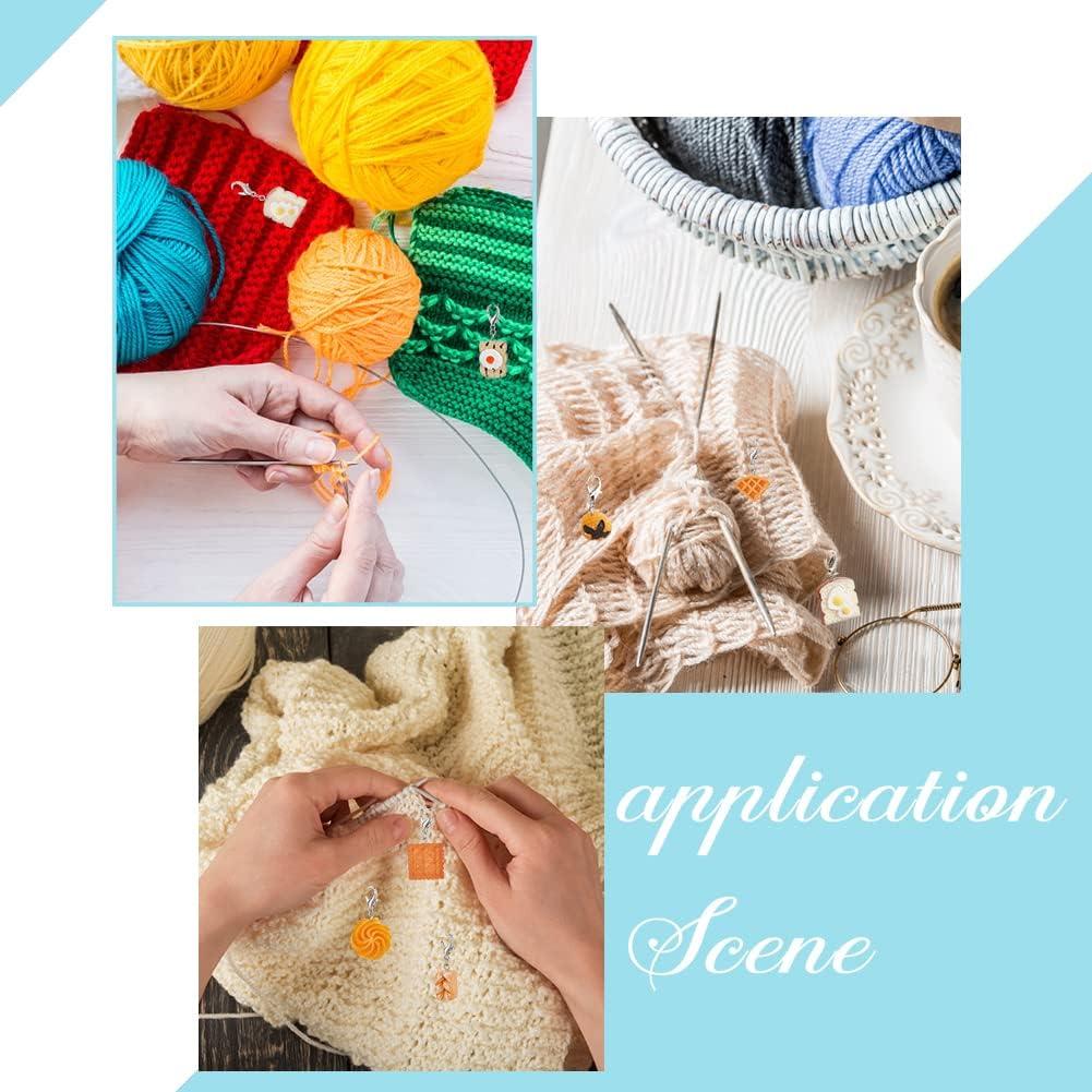 Marcadores de Puntos de Tejer NBEADS - 10 Piezas Pan Resina