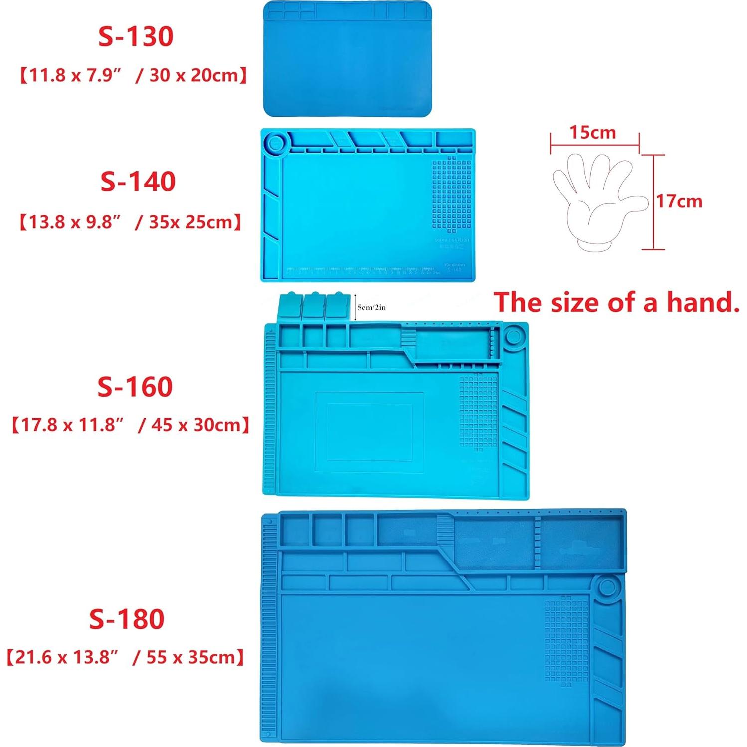 Alfombrilla de Trabajo de Silicona WWZMDiB S-130 30x20cm