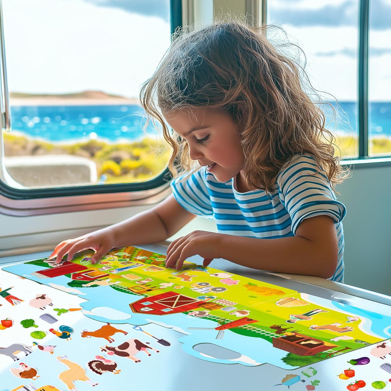 Libro de Pegatinas Reutilizables JOYIN Animales de Granja 43 Piezas