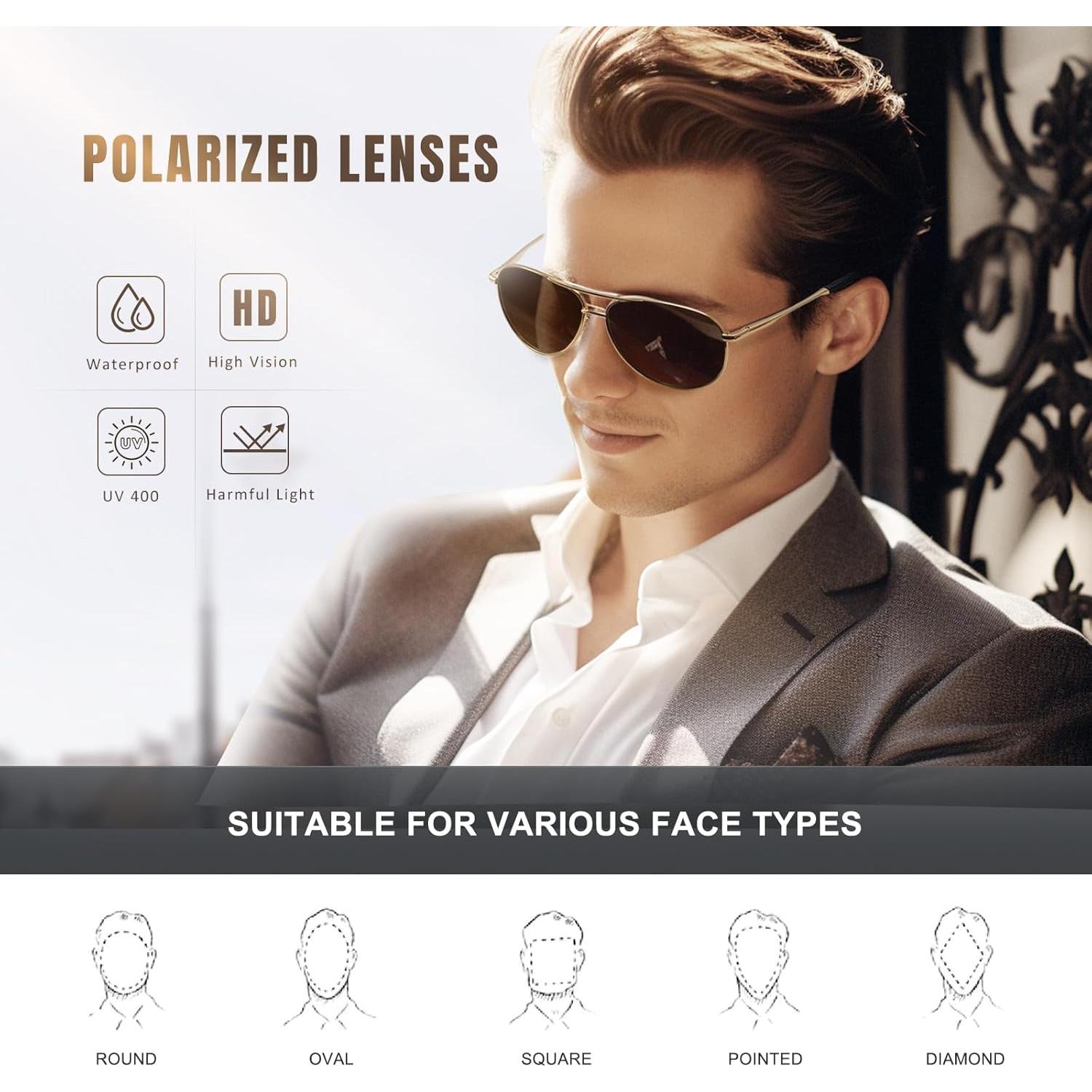 Gafas de sol Eiuizah polarizadas UV para adultos unisex