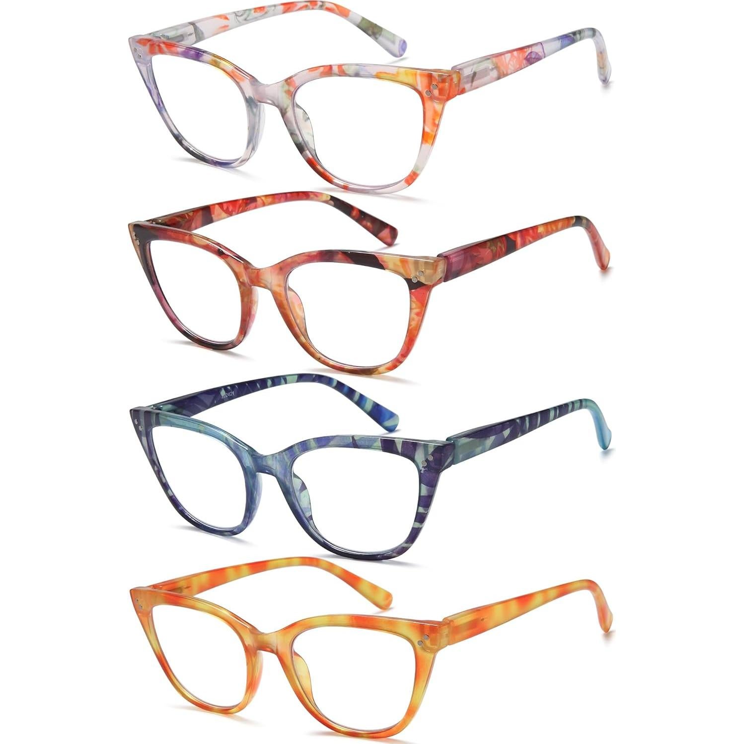 Gafas de lectura EYEURL Cat Eye para mujeres, 4 colores, bloqueo luz azul