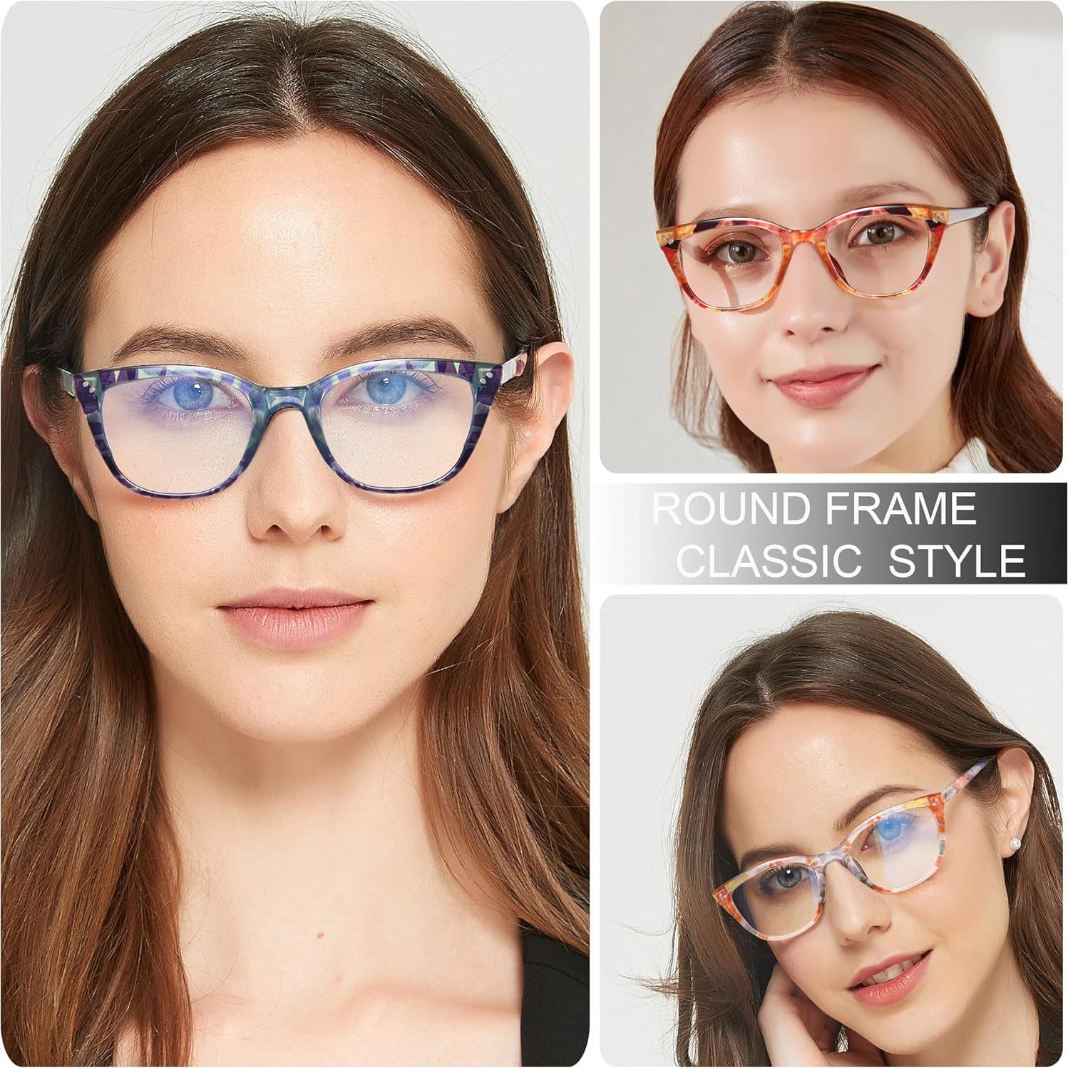 Gafas de lectura EYEURL Cat Eye para mujeres, 4 colores, bloqueo luz azul