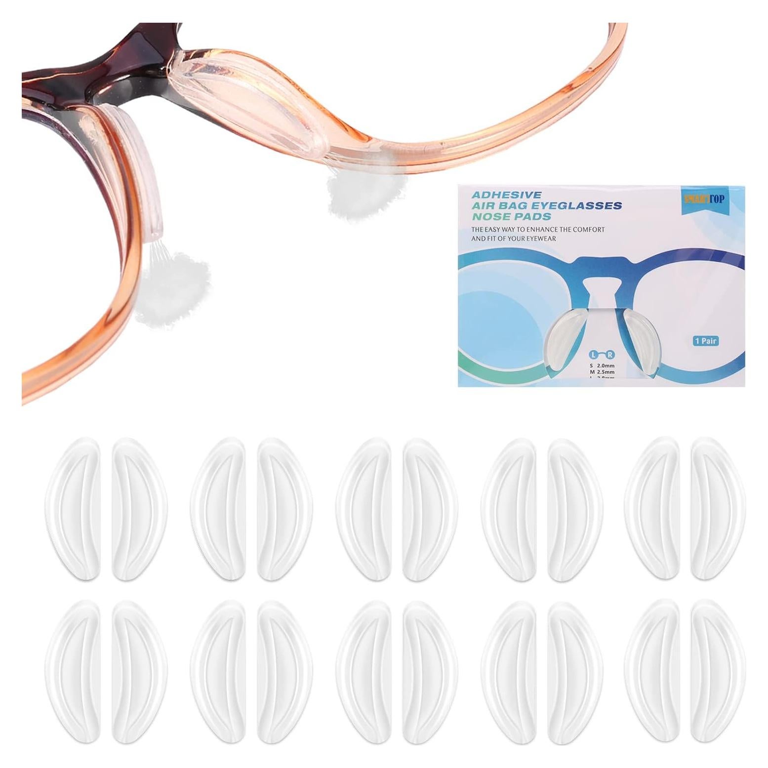 Almohadillas de nariz de silicona autoadhesivas 2.5mm SMARTTOP - 10 pares