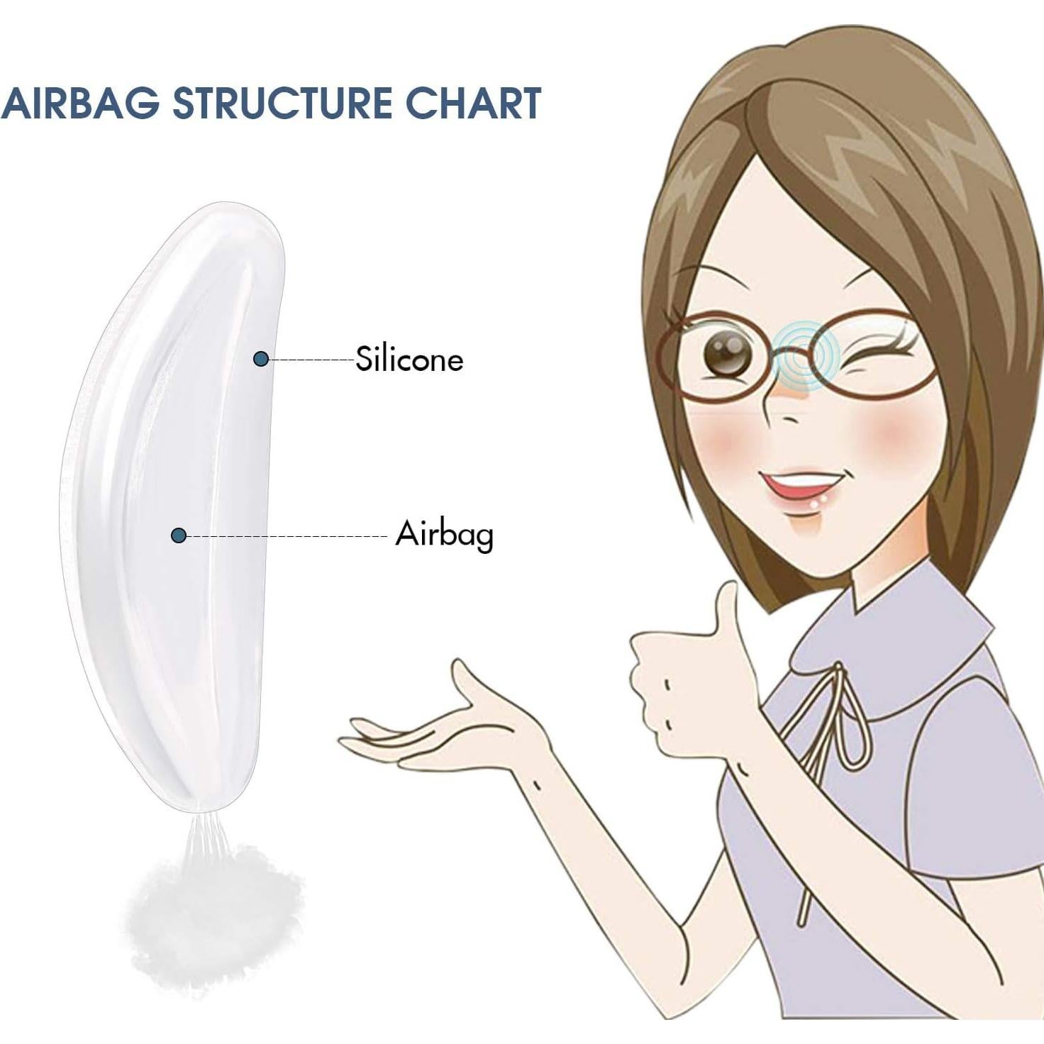 Almohadillas de nariz de silicona autoadhesivas 2.5mm SMARTTOP - 10 pares