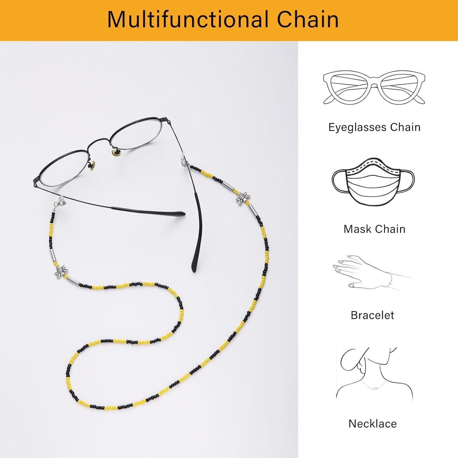 Cadena de Gafas de Cristal Gintei para Mujeres - Soporte Elegante