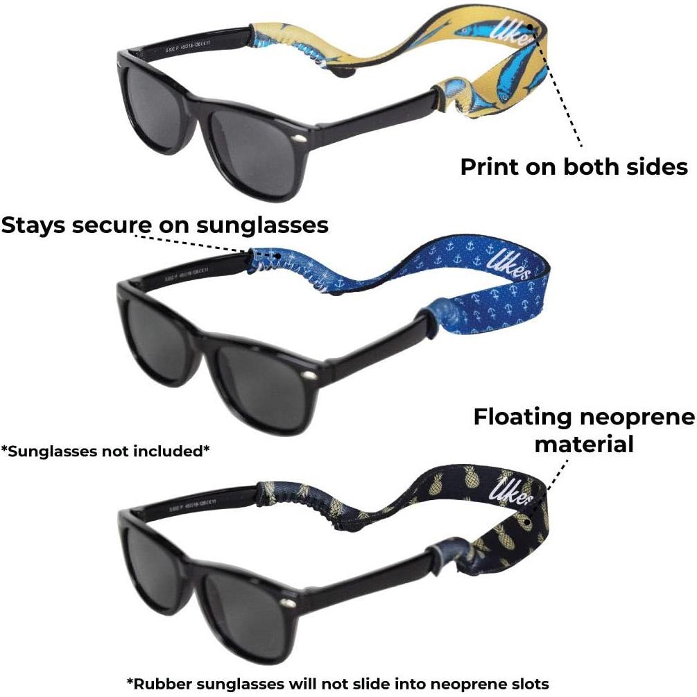 Correas para Gafas de Sol Niños Ukes - 3 Pack Neopreno Flotante