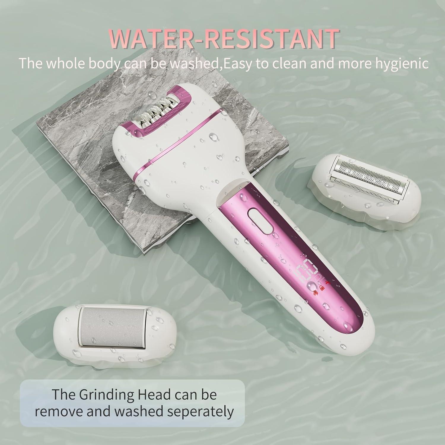 Epilador 3 en 1 Ourcec Rosa - Afeitadora y Removedor de Callos