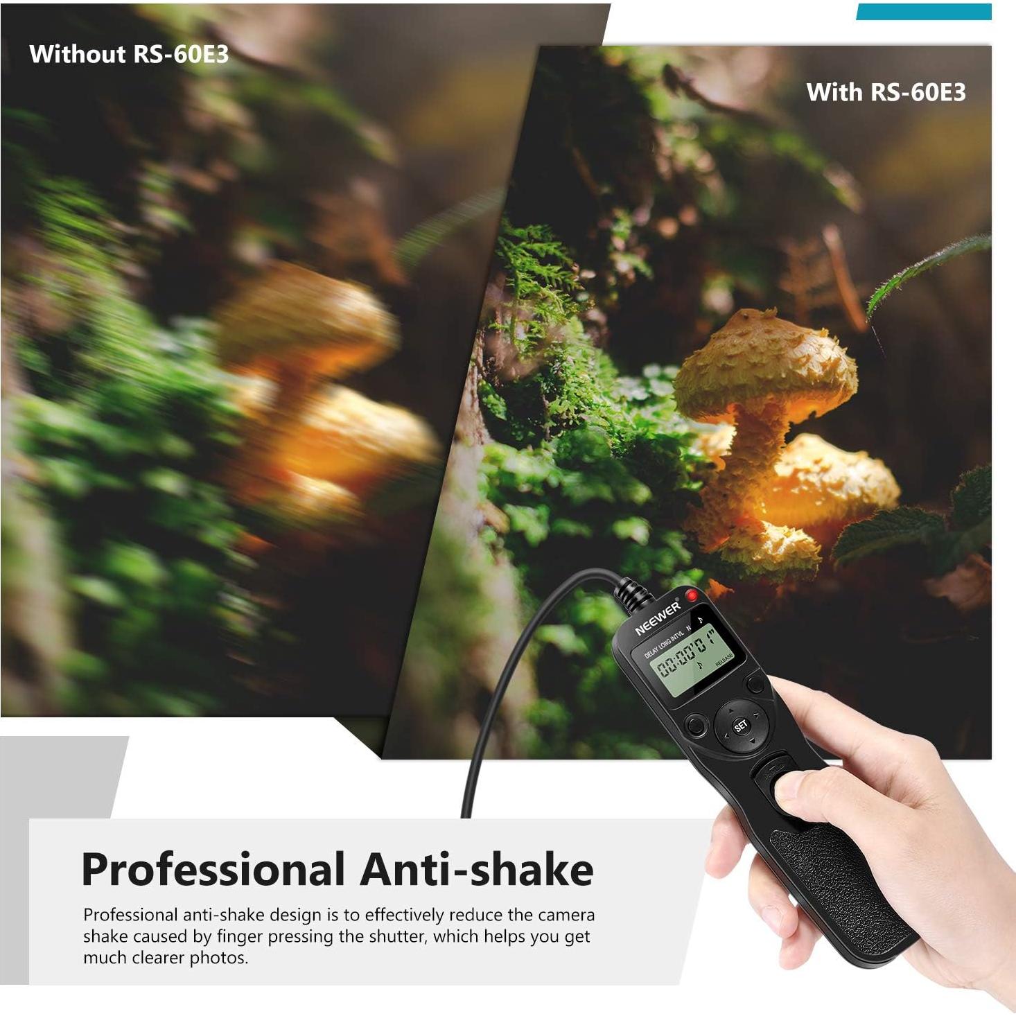 Control Remoto Neewer para Canon y Pentax con Temporizador LCD