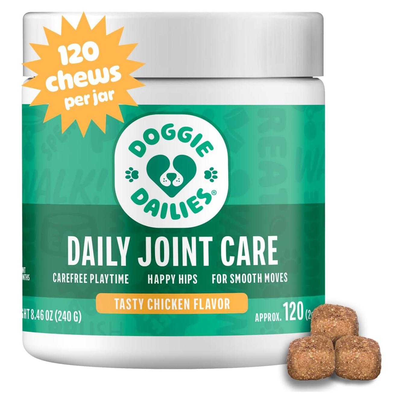 Suplemento Articular para Perros Doggie Dailies - Pollo 120 Masticables