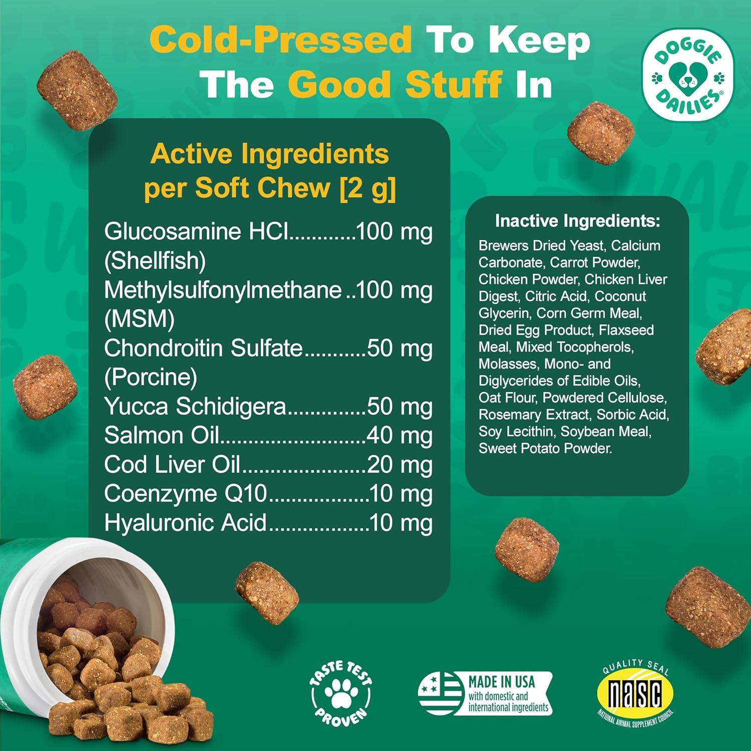 Suplemento Articular para Perros Doggie Dailies - Pollo 120 Masticables