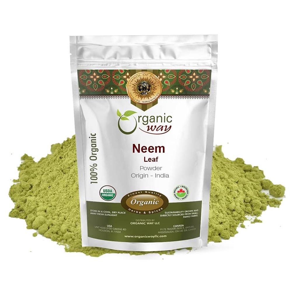 Polvo de Hoja de Neem Orgánico Way 227g - Certificado USDA