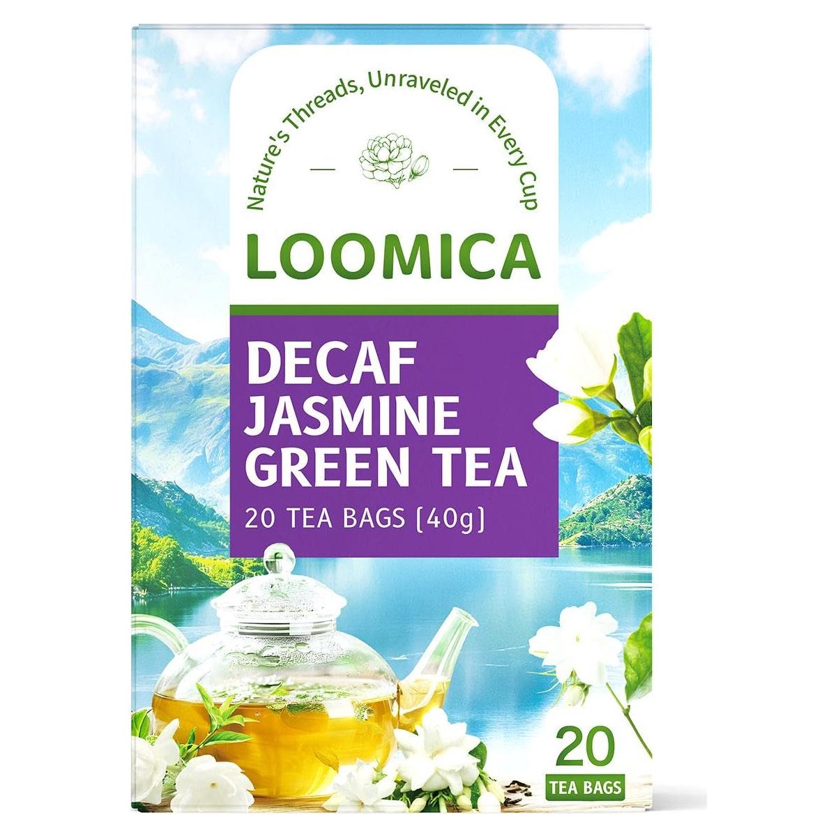 Té Verde Jazmín Descafeinado Loomica - 20 Bolsitas Suaves