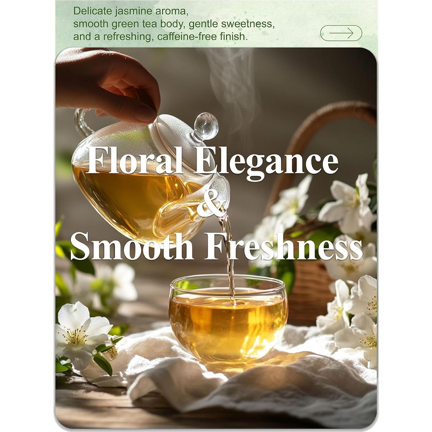 Té Verde Jazmín Descafeinado Loomica - 20 Bolsitas Suaves