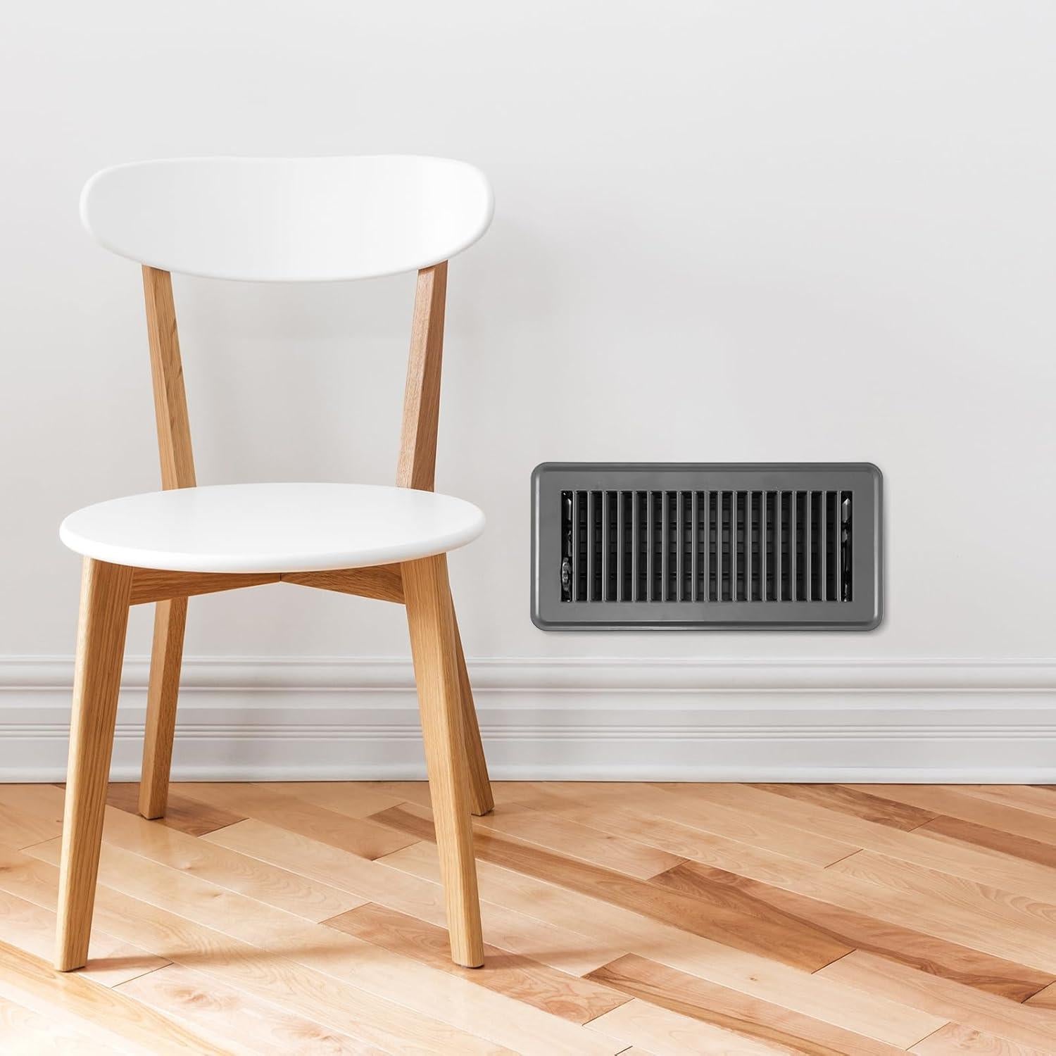 12 Cubiertas de Ventilación de Piso Fumete 4x10" Gris Oscuro