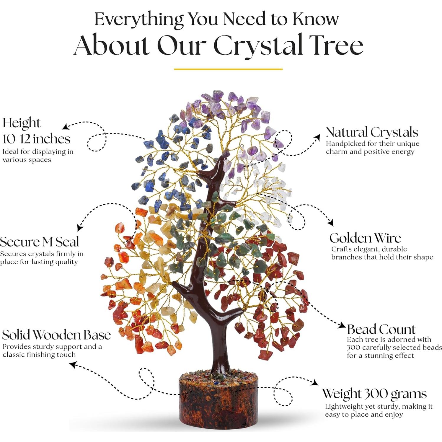 Árbol de la Vida 7 Chakras SUBYATH CRYSTAL 25 cm