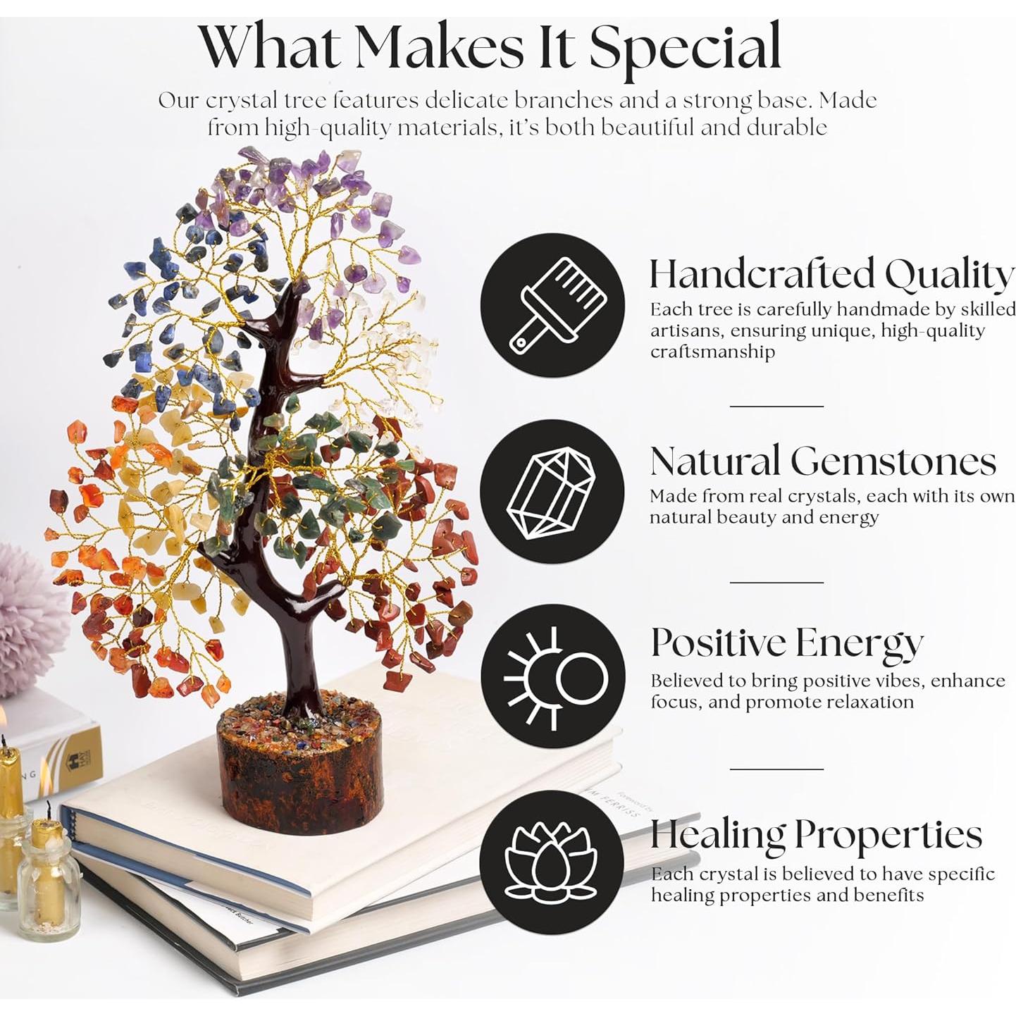 Árbol de la Vida 7 Chakras SUBYATH CRYSTAL 25 cm