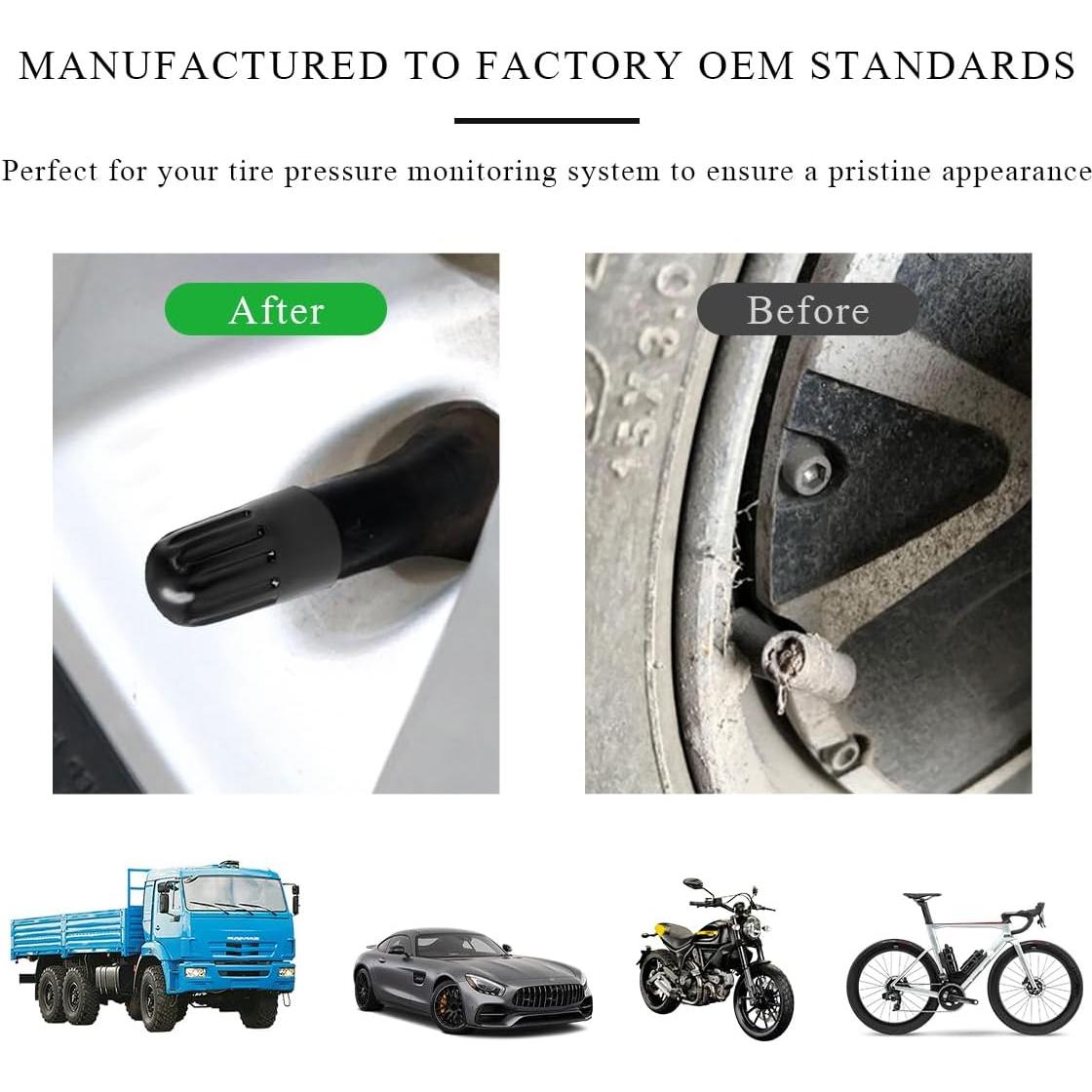 15 Tapones de Válvula de Neumático Gasedin - Ajuste Universal