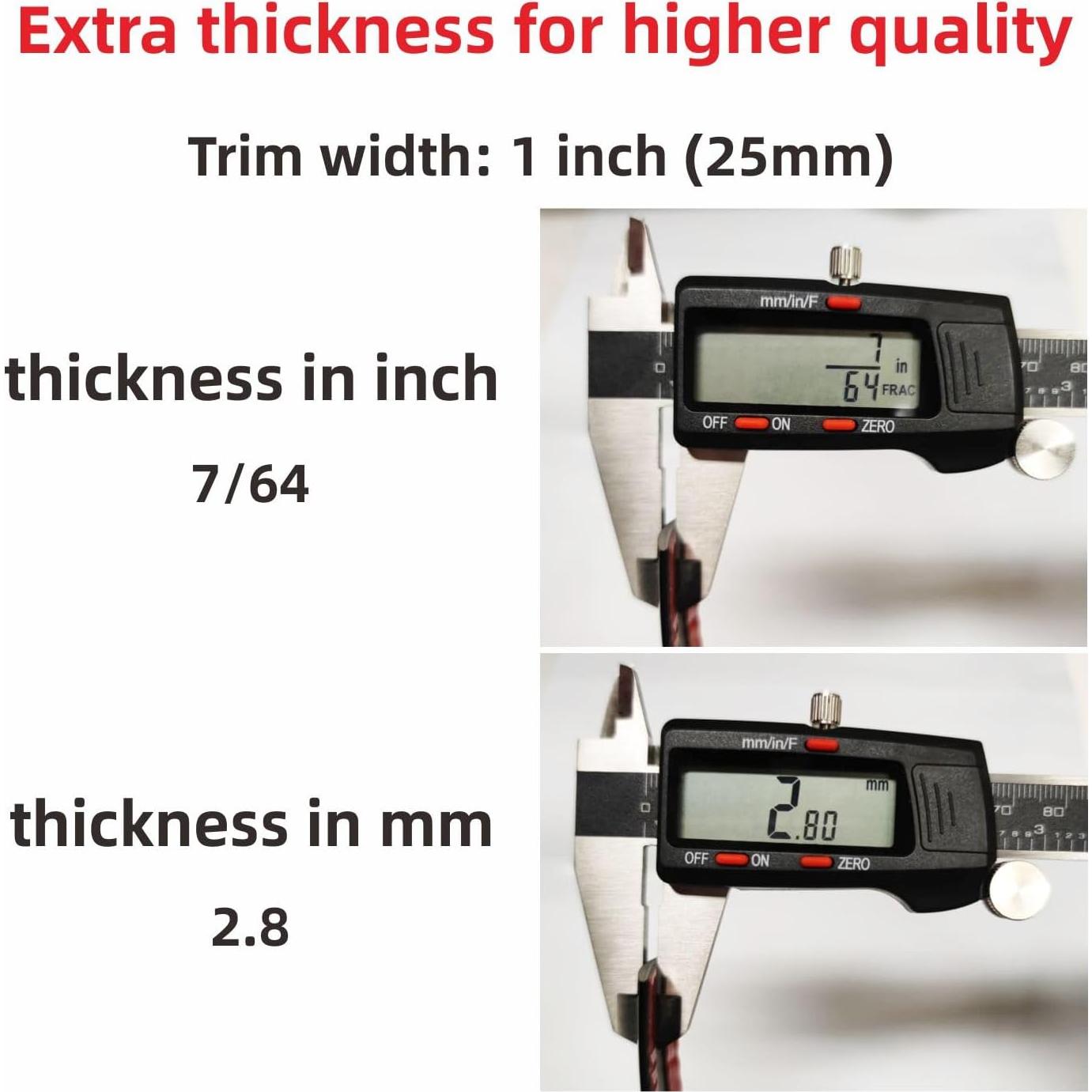 Moldura de Automóvil NANSH 16Ft Negra Brillante 25mm Universal