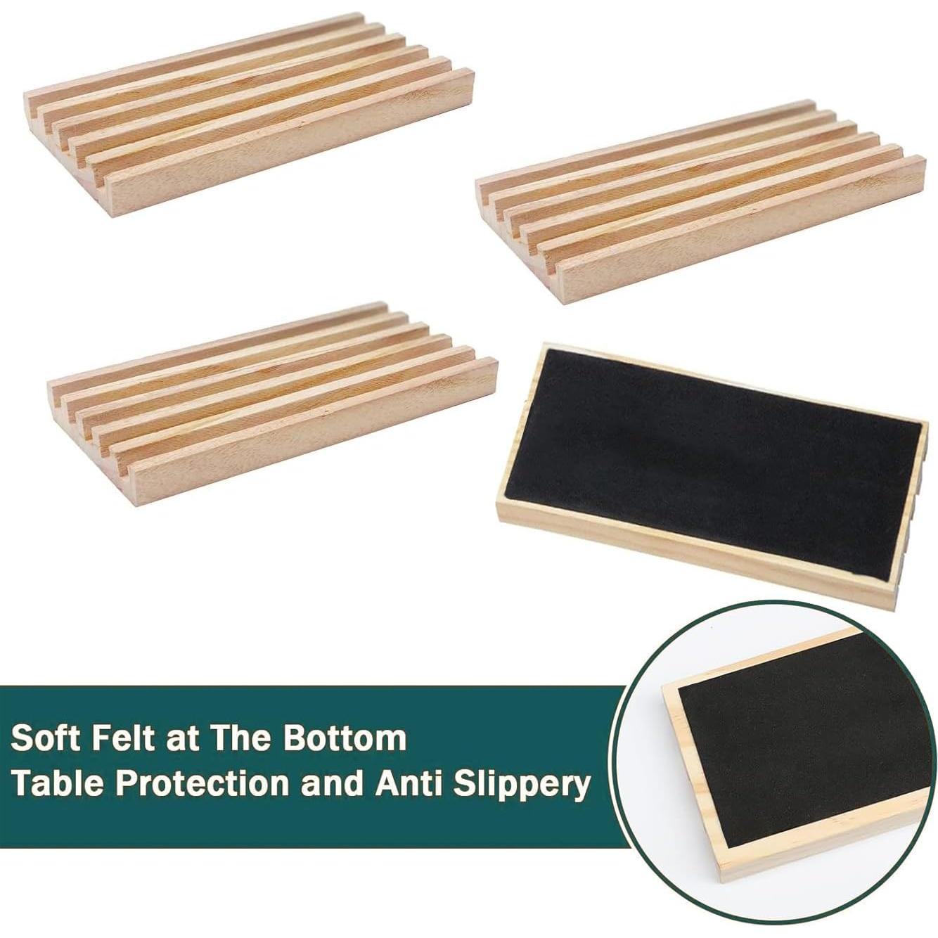 Juego de 4 bandejas de dominó de madera ESSAJOY - Organizador