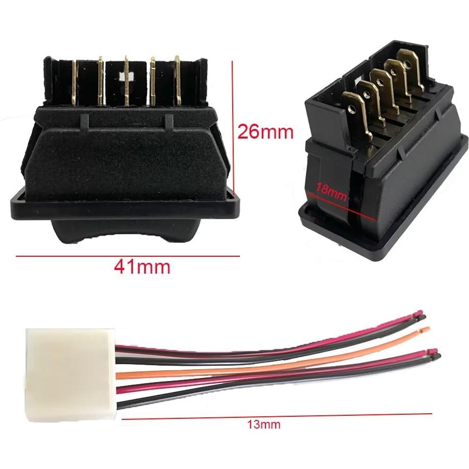 Interruptor de Ventana Eléctrica Universal 5 Pines 12V 20A