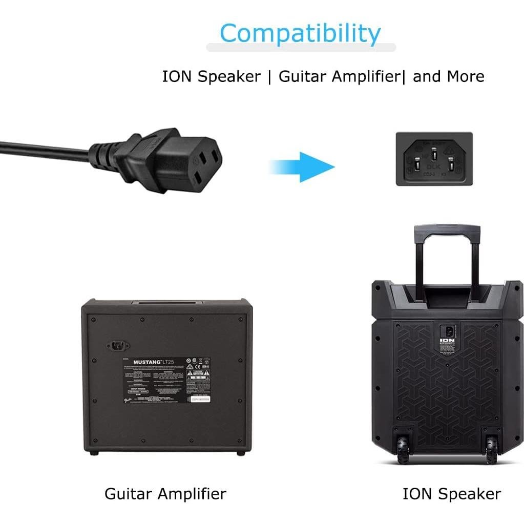 Cable de Alimentación 3 Ranuras 18AWG 0.91m TONIWA para ION