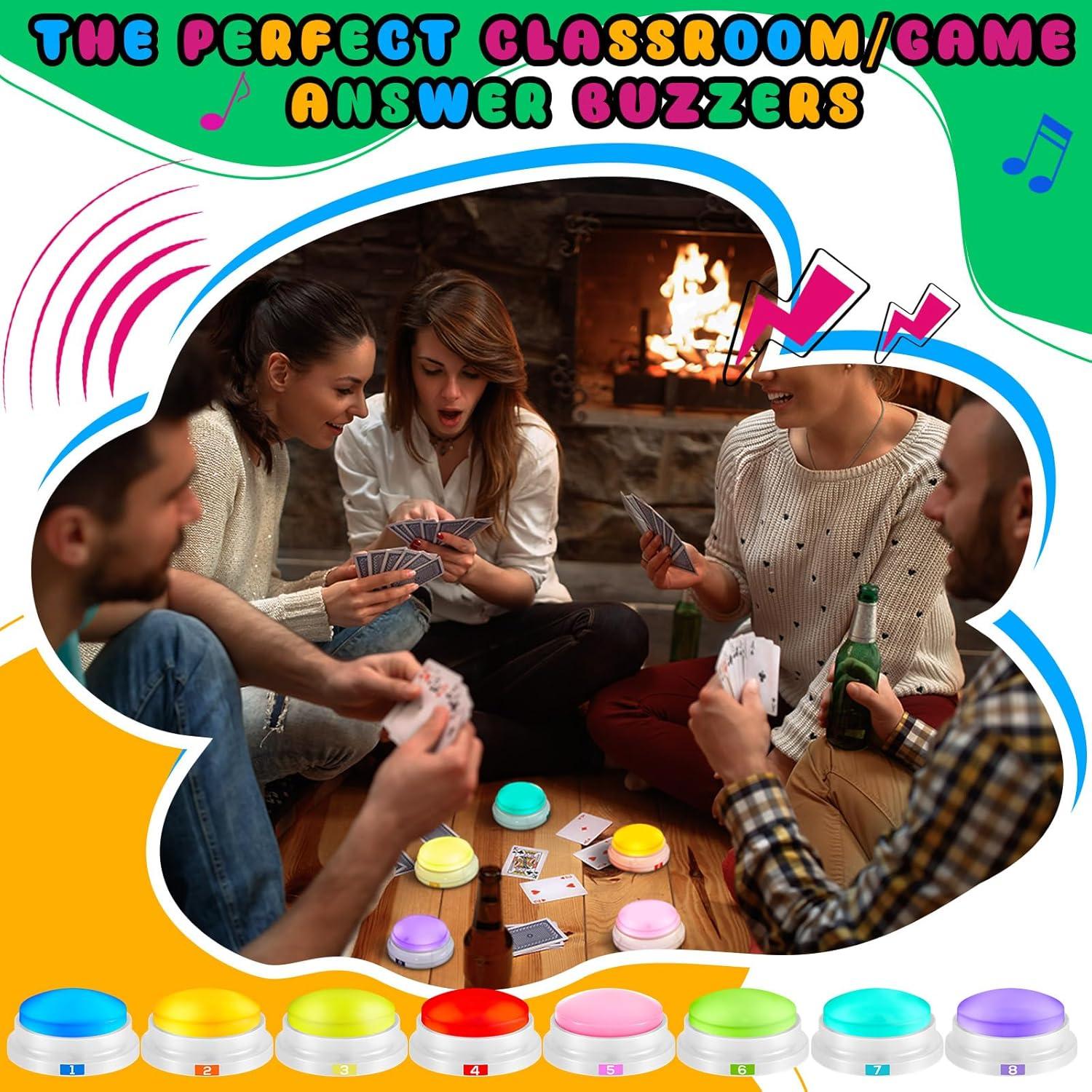 Zumbadores de Respuesta Grabables Xuhal - 8 Pcs Color Macaron