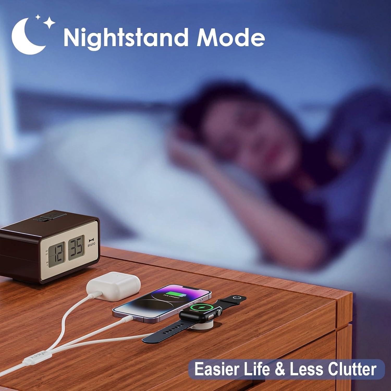 Cable de Carga Múltiple 3 en 1 Autallgee 125 cm para iWatch