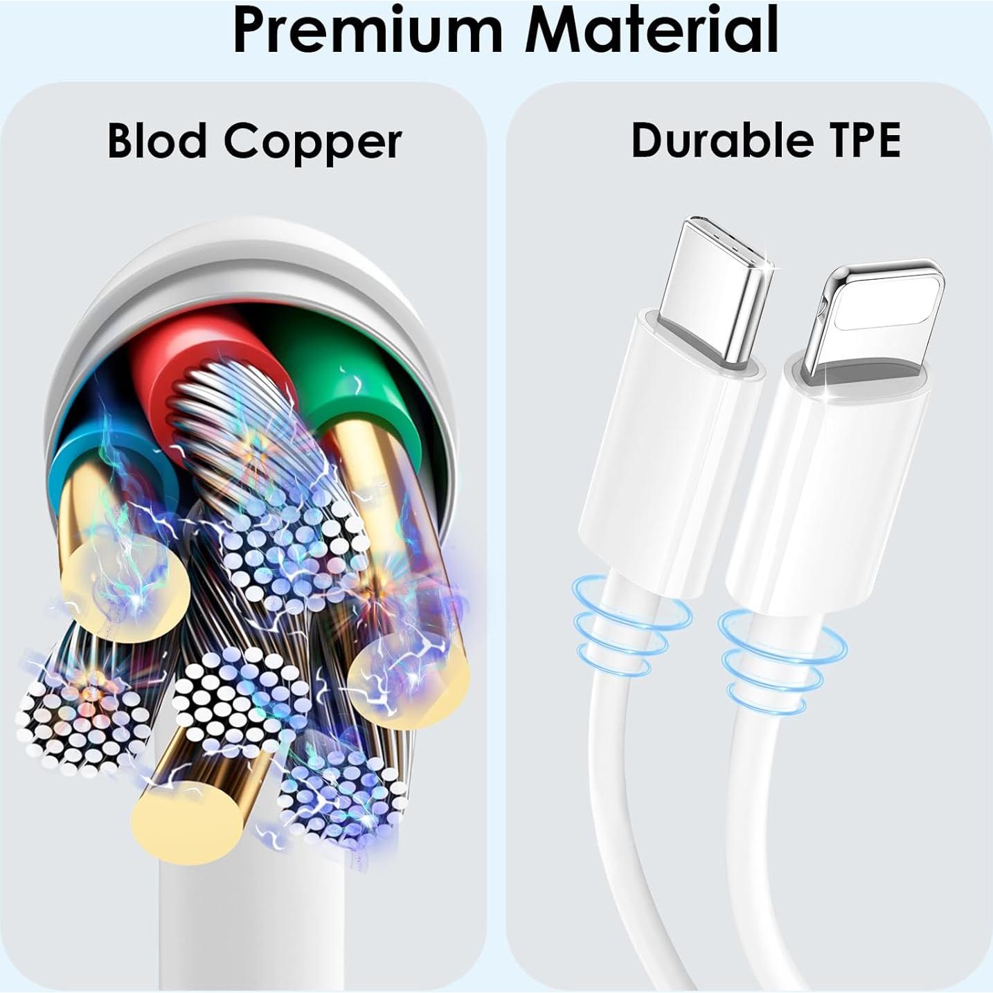 Cable de Carga Múltiple 3 en 1 Autallgee 125 cm para iWatch