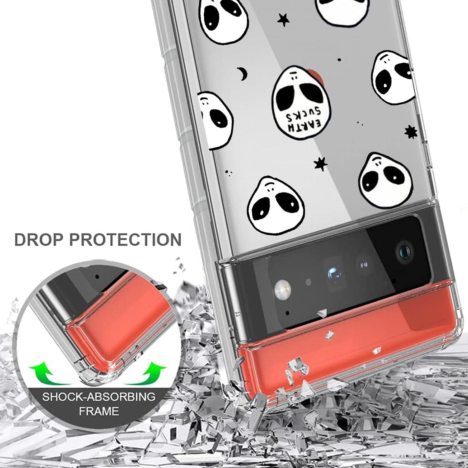 Funda TPU clara para Google Pixel 6 Pro diseño alienígena