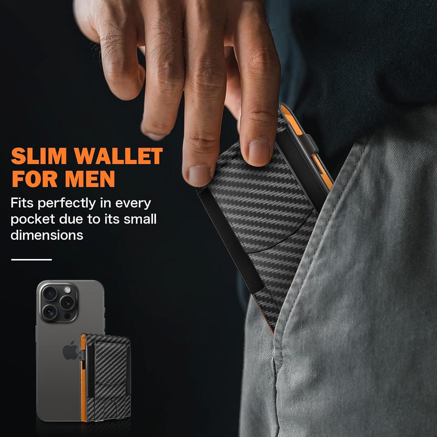 Billetera GIGIGO Minimalista para Hombres con Bloqueo RFID