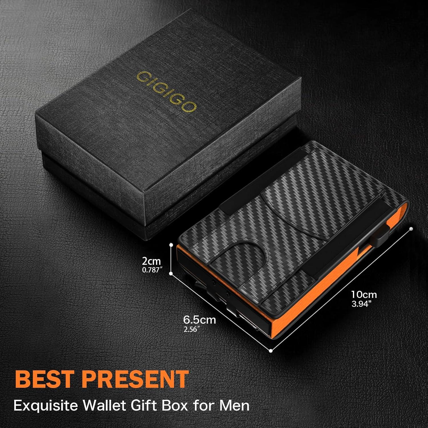 Billetera GIGIGO Minimalista para Hombres con Bloqueo RFID