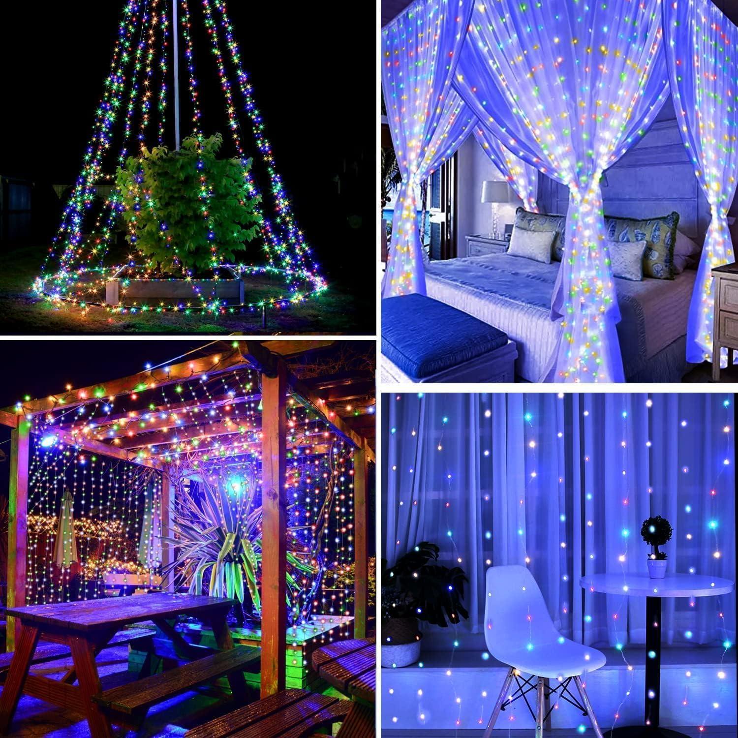 Luces de Cuerda LED Jezoll 300 luces Multicolor 2.99x2.99m