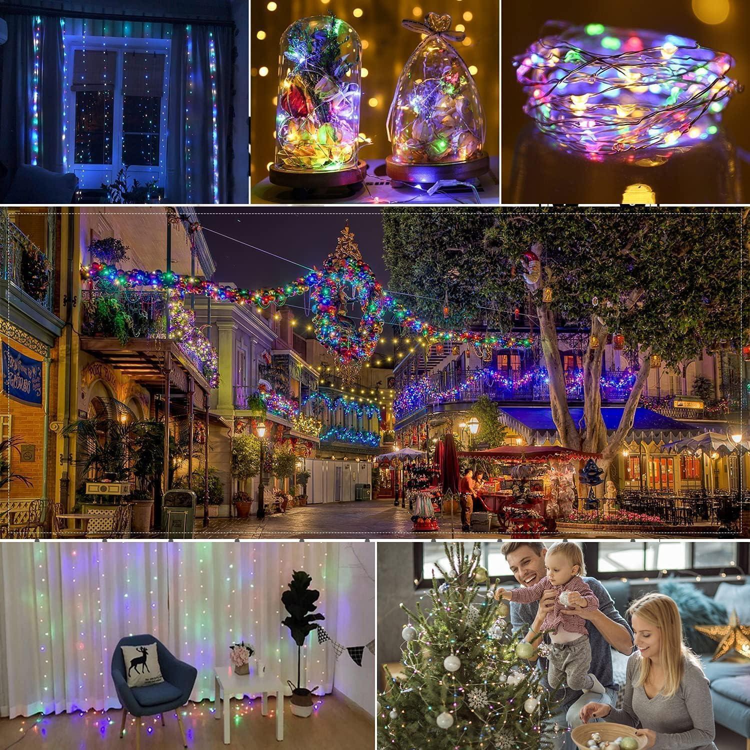 Luces de Cuerda LED Jezoll 300 luces Multicolor 2.99x2.99m