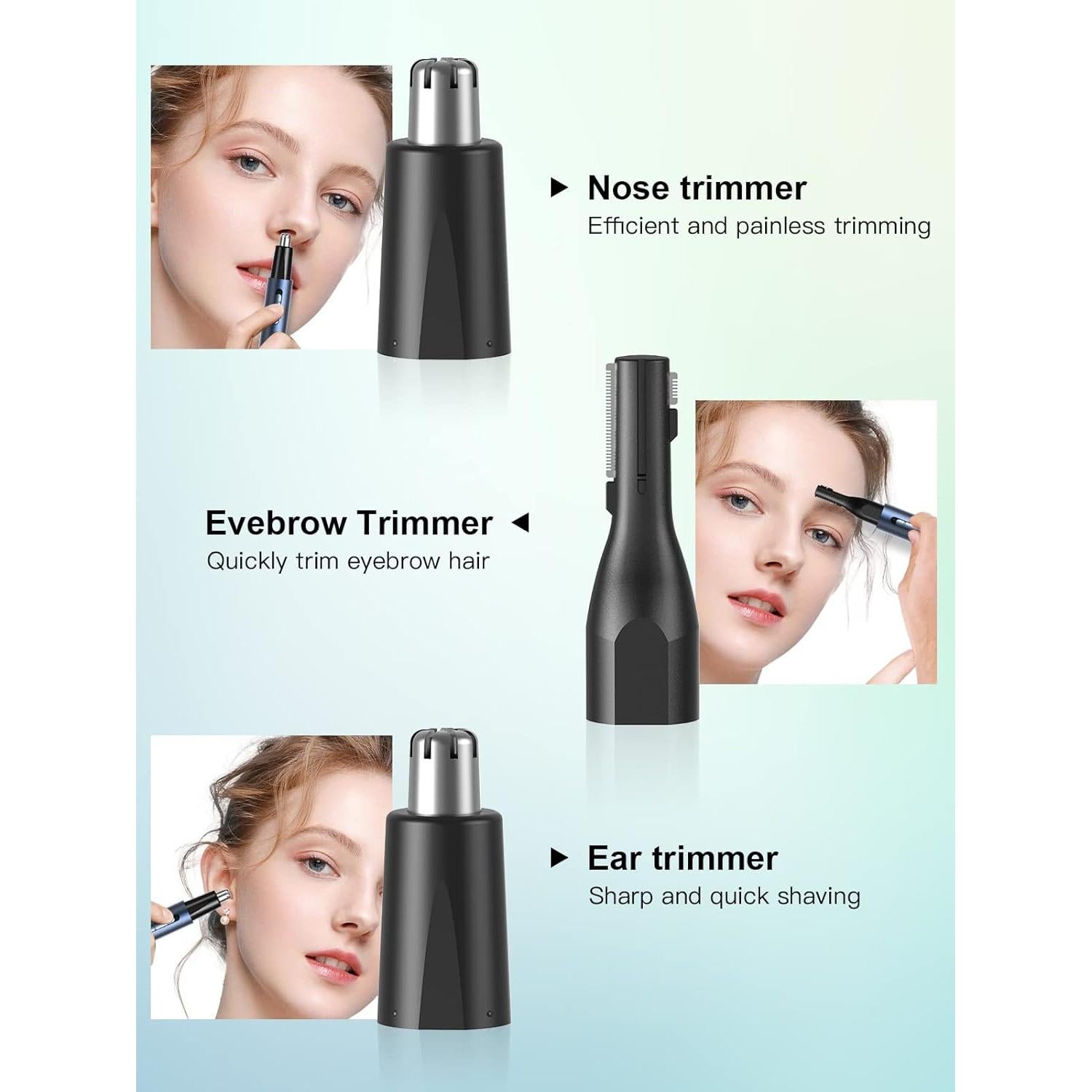 Recortador de Vello Nasal y Auricular AHHFEI USB Recargable