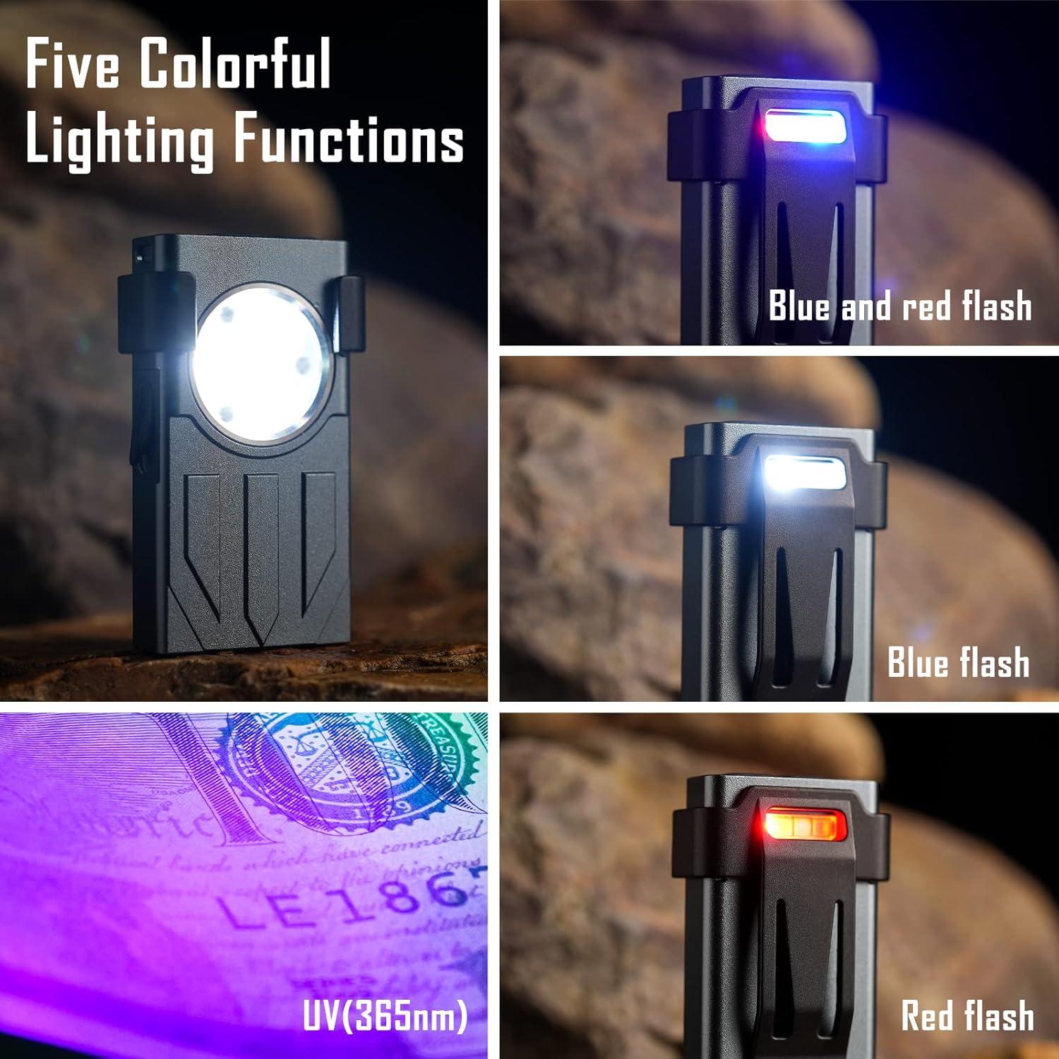 Linterna EDC Sayram 1100 Lúmenes Recargable Gris