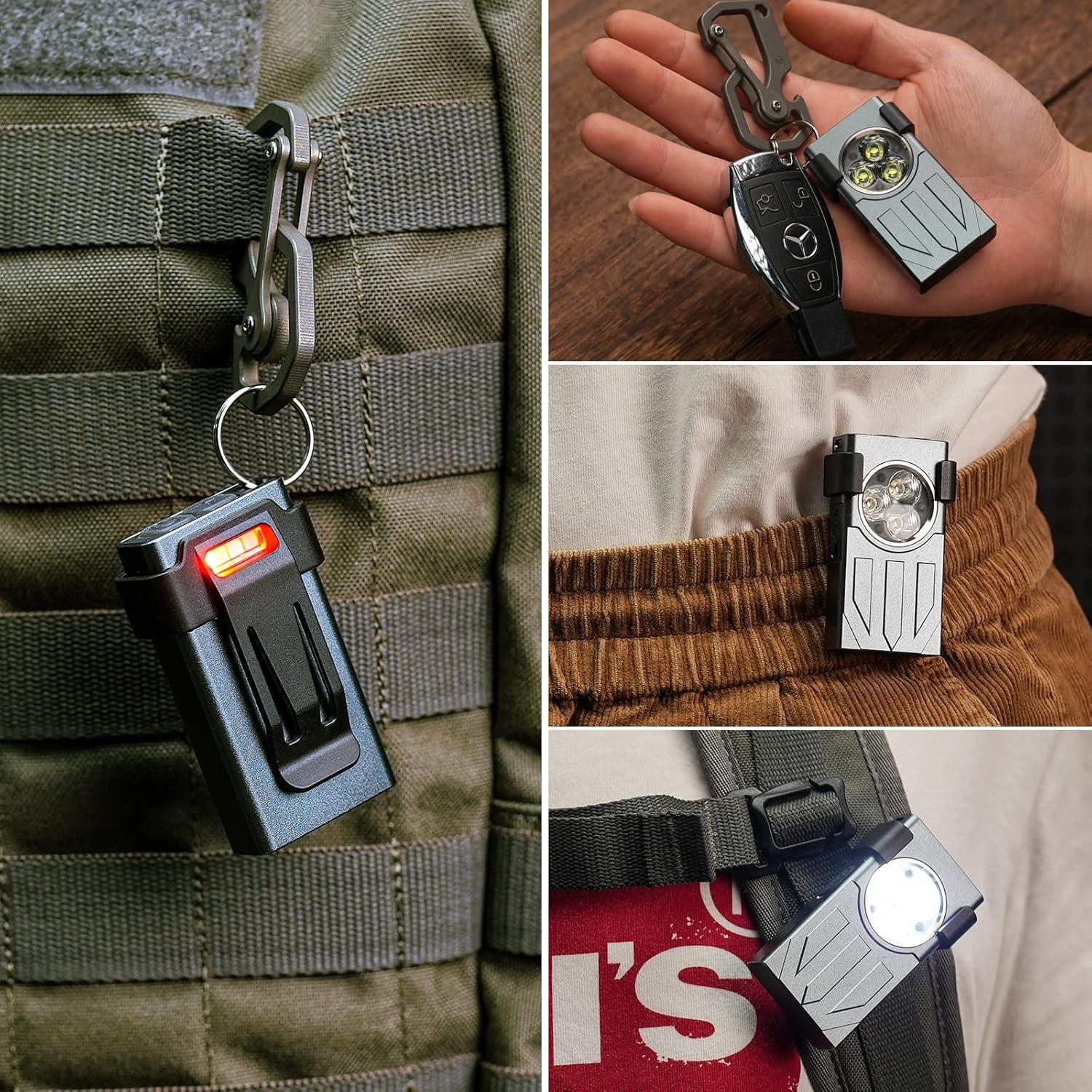 Linterna EDC Sayram 1100 Lúmenes Recargable Gris