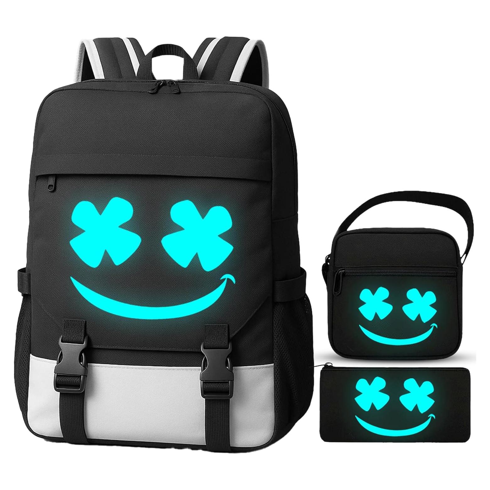 Mochila Escolar 3 en 1 Glowindark Impermeable con USB 35L