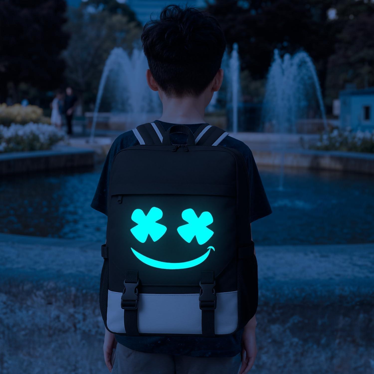 Mochila Escolar 3 en 1 Glowindark Impermeable con USB 35L