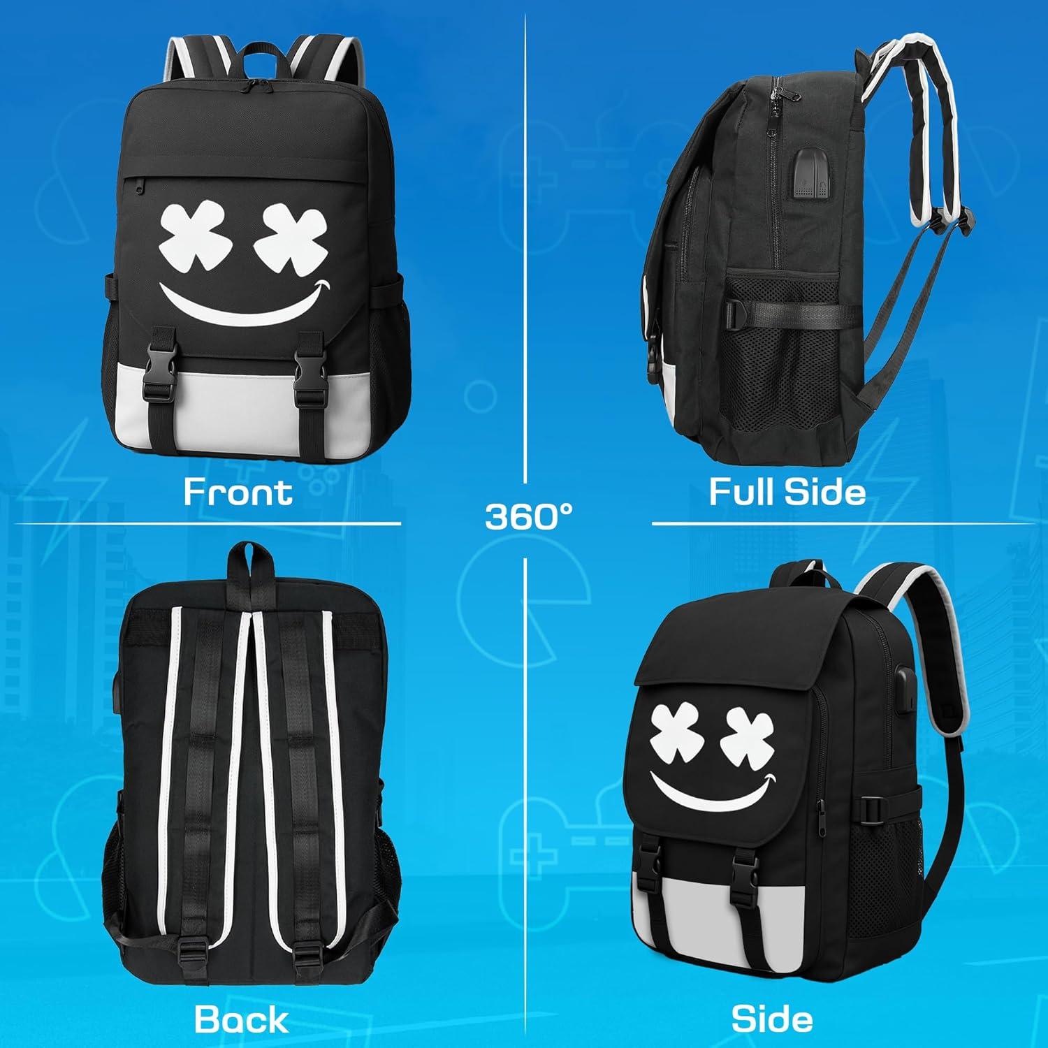 Mochila Escolar 3 en 1 Glowindark Impermeable con USB 35L