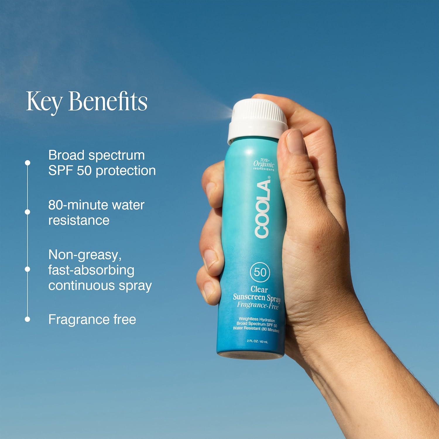 COOLA Protector Solar Orgánico SPF 50 Spray 59 ml Vegano