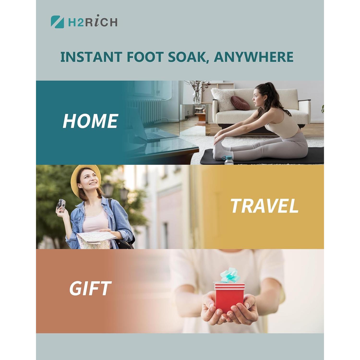 Tabletas Efervescentes para Remojo de Pies H2RICH 2 Pzas