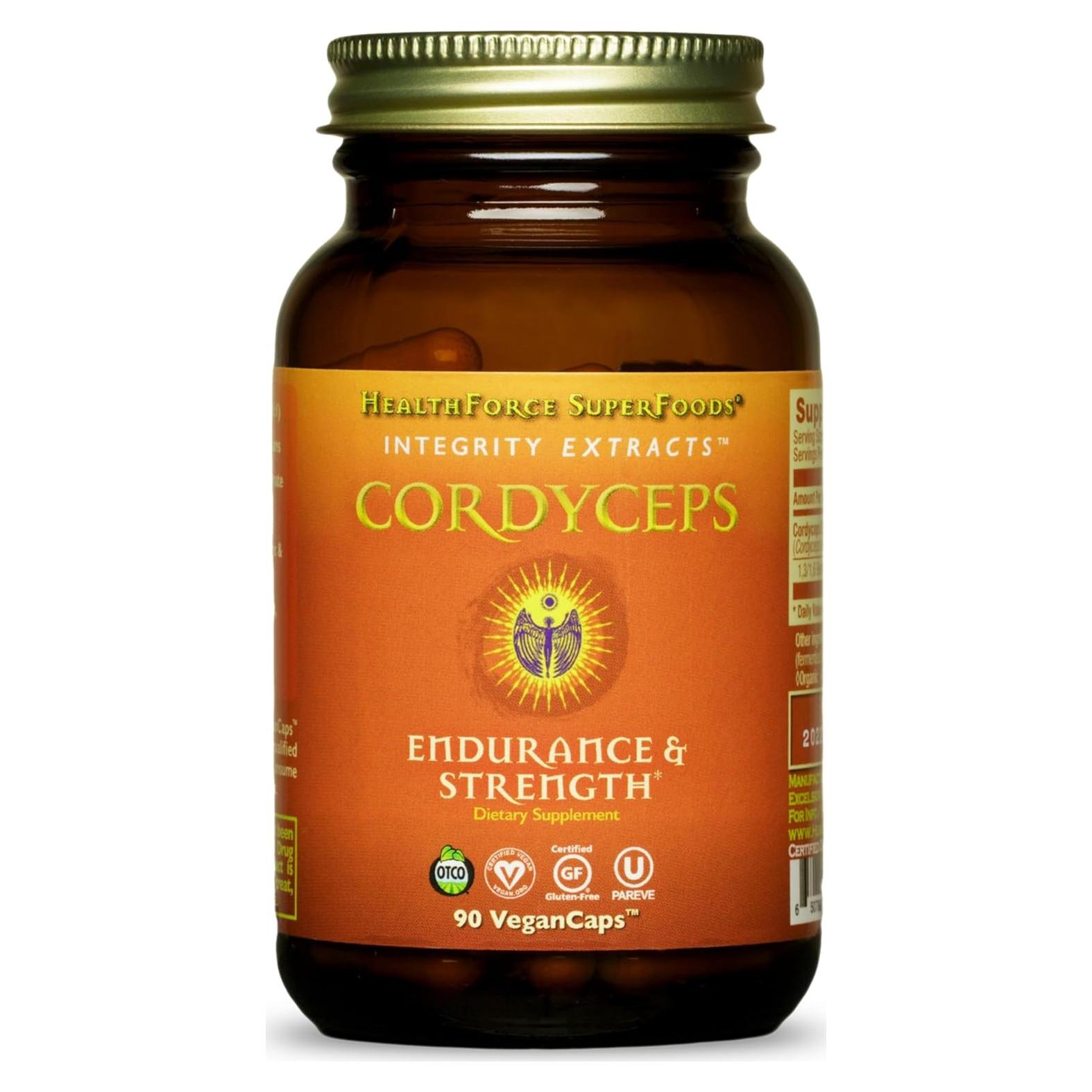 Cápsulas de Cordyceps HealthForce SuperFoods - 90 Veganas